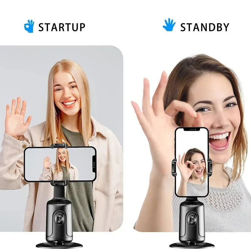 360 Auto Face tracking Phone Holder for Smartphone Video Vlog Live
