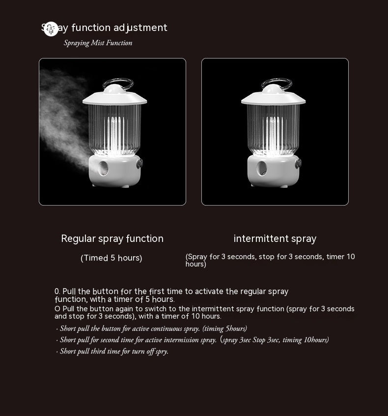 Lamp Humidifier USB Rechargeable Multifunctional Small Humidifier