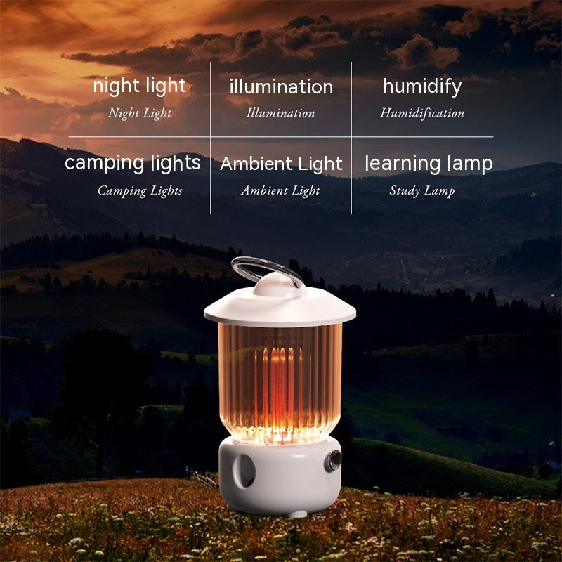 Lamp Humidifier USB Rechargeable Multifunctional Small Humidifier