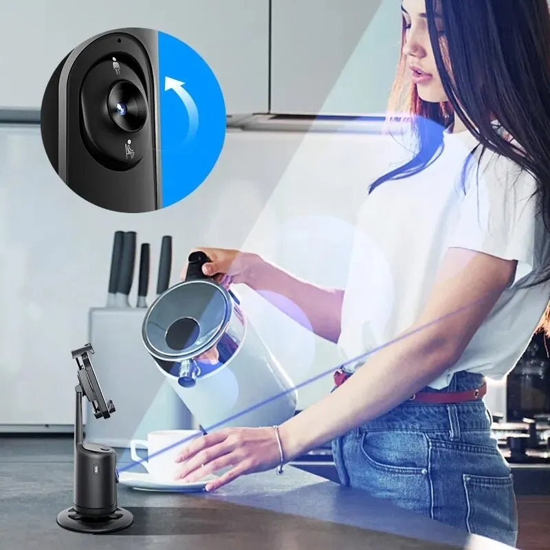 360 Auto Face tracking Phone Holder for Smartphone Video Vlog Live